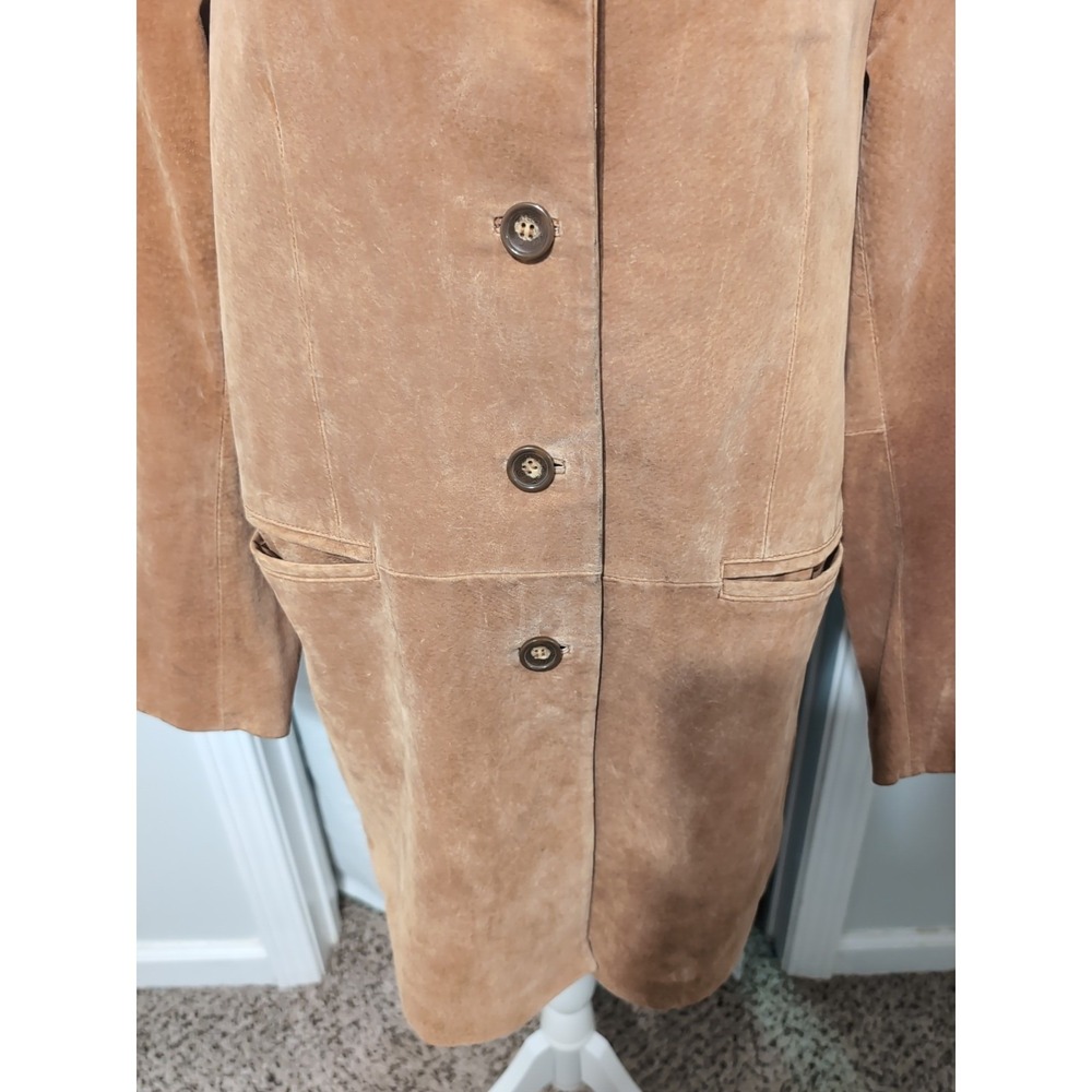 Vintage‎ DENNIS BASSO Women M Suede Leather Jacket Camel Brown Southwestern - Picture 3 of 9
